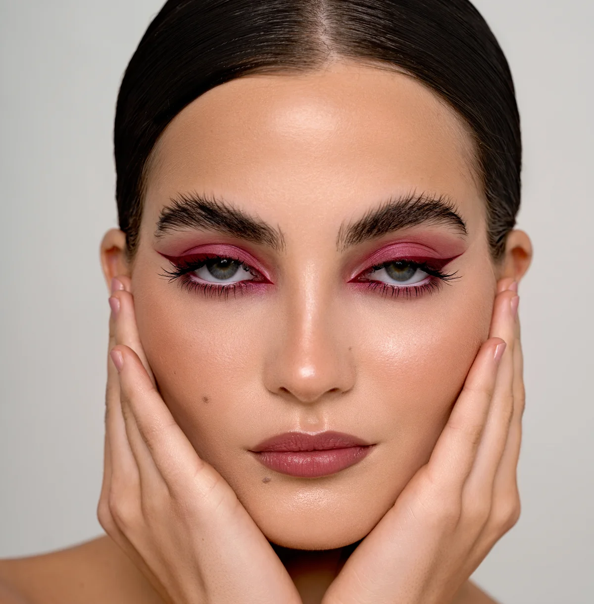 Luxury makeup artist hero image featuring refined, editorial beauty